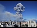 بالفيديو بركان ثائر في اليابان بغطى الشوارع بالدخان والرماد