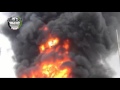 حرق تمثال حافظ الأسد وسط التكبيرات - فيديو