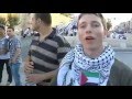شاهد ردة فعل صهاينة مع شاب أمريكي يناصر غزة
