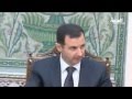 لأسد يترأس لجنة وزارية في غرفة مغلقة يبدو انها داخل قبو‬‎